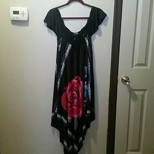 Women's Handkerchief Rose Summer Dress